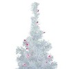 Northlight Pre-Lit Medium Rockport White Pine Artificial Christmas Tree - 3' - Pink Lights - 4 of 4