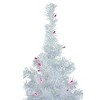 Northlight Pre-Lit Medium Rockport White Pine Artificial Christmas Tree - 3' - Pink Lights - image 4 of 4