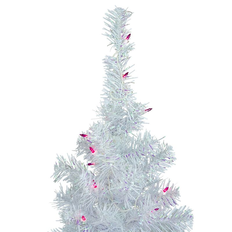 Northlight 3' Pre-lit Rockport White Pine Artificial Christmas Tree, Pink Lights, 5 of 7