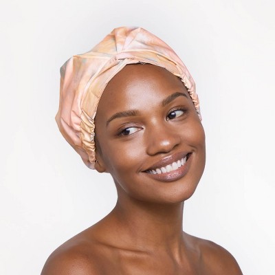 Kitsch Luxury Shower Cap - Sunset Tie Dye in Recycled Polyester