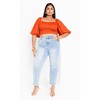 Women's Plus Size Poppie Top - tangerine | CITY CHIC - image 2 of 4