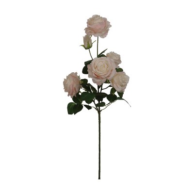 Floral Home 27" Cream Pink Rose Spray - 12-Piece