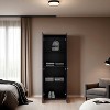 Kumasinova Tall Wardrobe Cabinet,Wooden Wardrobe with 4 Shelves and 2 Doors,Armoire Wardrobe Closet for Bedroom,Dressing Room,Apartment - 2 of 4