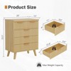 Fluted 5 Drawer Dresser for Bedroom, Modern Wood Chest of Drawers with Wide Drawers,Natural Oak - 2 of 4