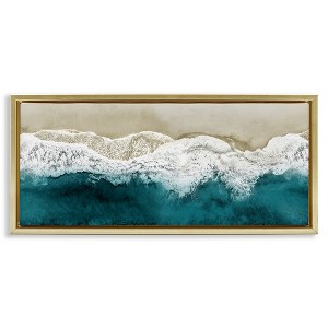 Stupell Industries Foamy Beach Coast Deep Ocean, 25" x 11" - 1 of 4
