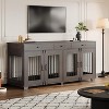 71"Large Dog Crate for 2 Dogs,Dog Cage Furniture with 3 Drawers for Storage Space,Furniture Style Indoor Dog Crate&TV Stand,for Large Medium Dogs - 2 of 4