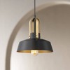 Possini Euro Design Black Warm Brass Mini Pendant Lighting Fixture 12" Wide Farmhouse Rustic for Dining Room House Home Kitchen Island High Ceilings - 2 of 4