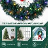 Syemin Wreaths 60" Christmas Wreath Artificial Xmas Wreath DIY Ornaments for Front Door Gate Wall Xmas Party Decorations, Green, 5"*60"*60" - 4 of 4