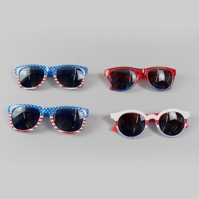 4ct Adult 4th of July Sunglasses - Bullseye's Playground™