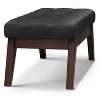 NicBex Modern Mid-Century Tufted Button Ottoman Bench with Wooden Legs,Upholstered Shoe Bench for Living Room,Bedroom,Entryway - 3 of 4