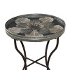 Farmhouse Metal Coffee Table Silver - Olivia & May - 4 of 4