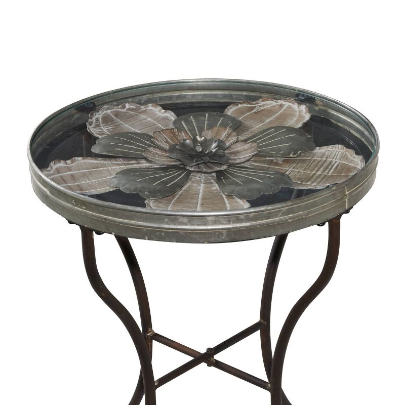Farmhouse Metal Coffee Table Silver - Olivia &#38; May, 5 of 6