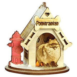 Old World Christmas K-9 Cottage Wooden Doghouse Ornament for Christmas Tree, Pomeranian - 1 of 4