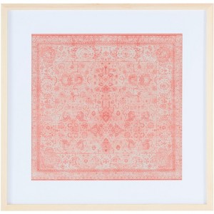 Alsephina - 25" X 25" - Pink - Framed Textile Wall Art - WLA1006 - Safavieh - 1 of 4