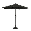 9' x 9' Mirage II Fiesta Market Patio Umbrella with Solar LED Tube Lights Black - Island Umbrella: Weatherproof, UV Protection, Crank Lift - 2 of 4