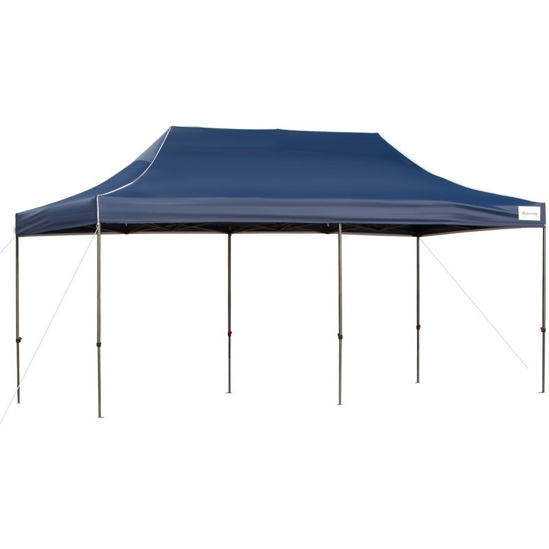 Outsunny 10' x 20' Heavy Duty Pop Up Canopy with 7 Removable Zippered Sidewall, Bottom Privacy Sidewall, Roller Bag, Upgraded Tube, Party Event for Patio Backyard Garden, 4 of 11