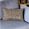 HomeRoots 12" X 20" Orange and Black Cowhide Throw Pillow - 2 of 4