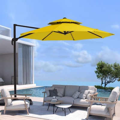 Hyleory 120'' Round Cantilever Umbrella