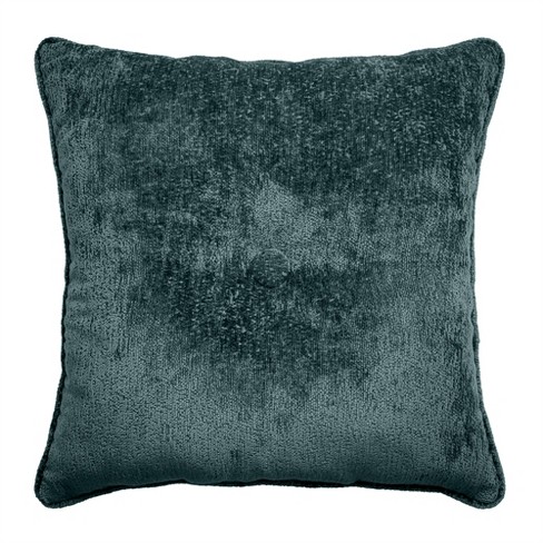 Edie home 20 x20 Delmonico Chenille Square Throw Pillow Cadet Woven Polyester Indoor Use Sewn Seam Closure Target