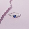 Girl's Heart Solitaire Sterling Silver Ring - In Season Jewelry - 4 of 4