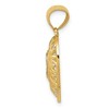 Black Bow Jewelry 14k Yellow Gold and White Rhodium Filigree Heart Pendant, 17mm - 2 of 4