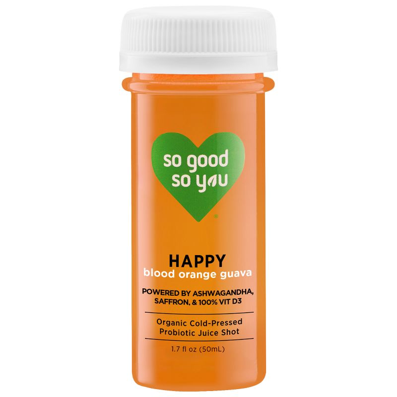 So Good So You Happy Blood Orange Guava Organic Probiotic Shot - 1.7 fl oz, 1 of 12
