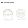 Unique Bargains Round Resin 2-Hole Fish Eye Craft Replacement Sewing Button 10 Pcs - 2 of 4