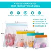 Reusable Food Storage Bags Stand Up, 9 Pack Leakproof Freezer Bags, BPA Free - 2 of 4
