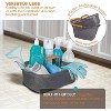 Casabella Plastic Multipurpose Cleaning Storage Caddy with Handle, 1.85 Gallon, Gray and Orange - 4 of 4