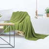 PiccoCasa Home Decor Soft 100% Cotton Cable Knit Throw Bed Blanket  for Sofa - 4 of 4