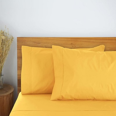 Medallion Gold Satin Trim Standard/Queen Pillowcase Set