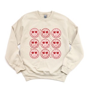 Simply Sage Market Women's Graphic Sweatshirt Nine Valentine Faces - 1 of 4