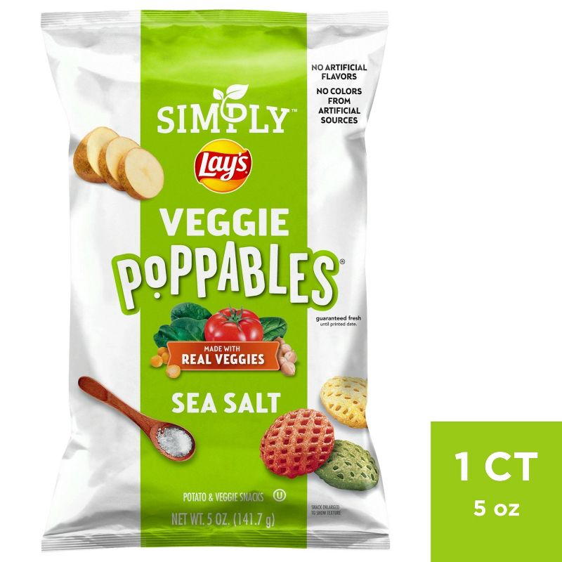 Simply Lays Veggie Poppables Sea Salt - 5oz, 1 of 5
