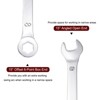 Unique Bargains High Carbon Steel Metric Offset 6-Point End and Angled Open-End Thin Combination Wrench - 4 of 4