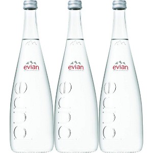 Evian Natural Mineral Water - 25.4 Oz Glass Bottle (pack Of 3) - 1 of 2