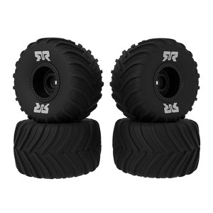 ARRMA ARA-3115 dBoots Chevron Mounted Tire Set Glued, Black (2 Pairs): GROM - 1 of 1