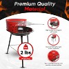 GasOne 16-inch Portable Charcoal Grill – Barbecue Grill with 4 Levels for Flame Control – Dual Venting System – for Backyard, Camping, Boat - 4 of 4