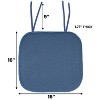 Honeycomb Memory Foam Non-Slip 16" x 16" Chair Cushion Pad with Ties by Sweet Home Collection® - 3 of 4