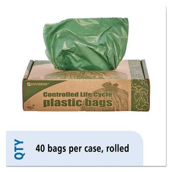 Stout by Envision Controlled Life-Cycle Plastic Trash Bags, 33 gal, 1.1 mil, 33" x 40", Green, 40/Box