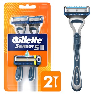 Gillette Sensor Men's 5 Blade Disposable Razors - 2ct : Target