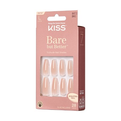 KISS Bare But Better TruNude Fake Nails - Nude Drama - 28ct