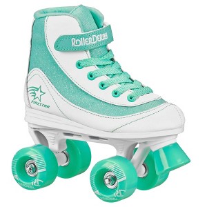 Roller Derby FireStar Youth Kids' Roller Skate - White/Mint - 1 of 4