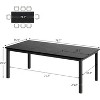 Industrial Dining Table for 6-8 People, Wooden Rectangle Dinner Kitchen Table, Office Conference Desk for Dining Room, Living Room - 2 of 4