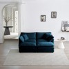 GDFStudio Yule Modern 76.7" Chenille Upholstered Loveseat with Pillows - 2 of 4