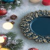 ChicFurnit Dining Plates 8 PCS Plastic Plates Decorative Dinner Plate Dinnerware Sets Dish Set for Home Kitchen and Party Use, Blue, 14"*14"*1" - 4 of 4
