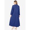 Only Necessities Women's Plus Size Long Snap-Front Knit Lounger - 3 of 4