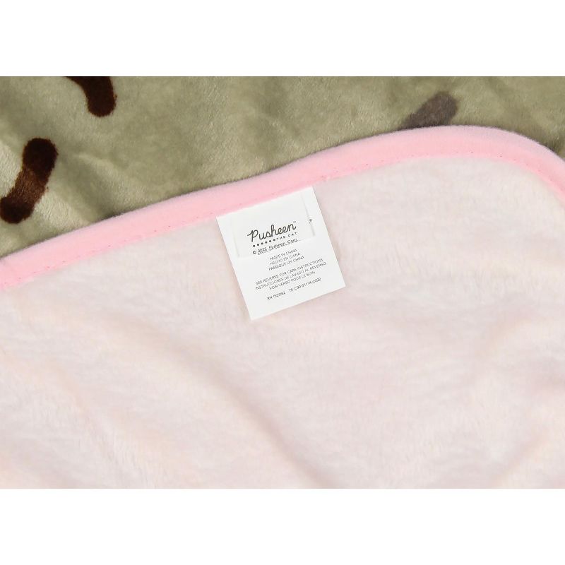 Pusheen The Cat Nap Time 45" x 60" Plush Fleece Throw Blanket Pink, 4 of 6