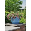 Garden Elements Indoor/Outdoor Glazed Brushed Happy Plastic Planter, Large, 15in - 4 of 4