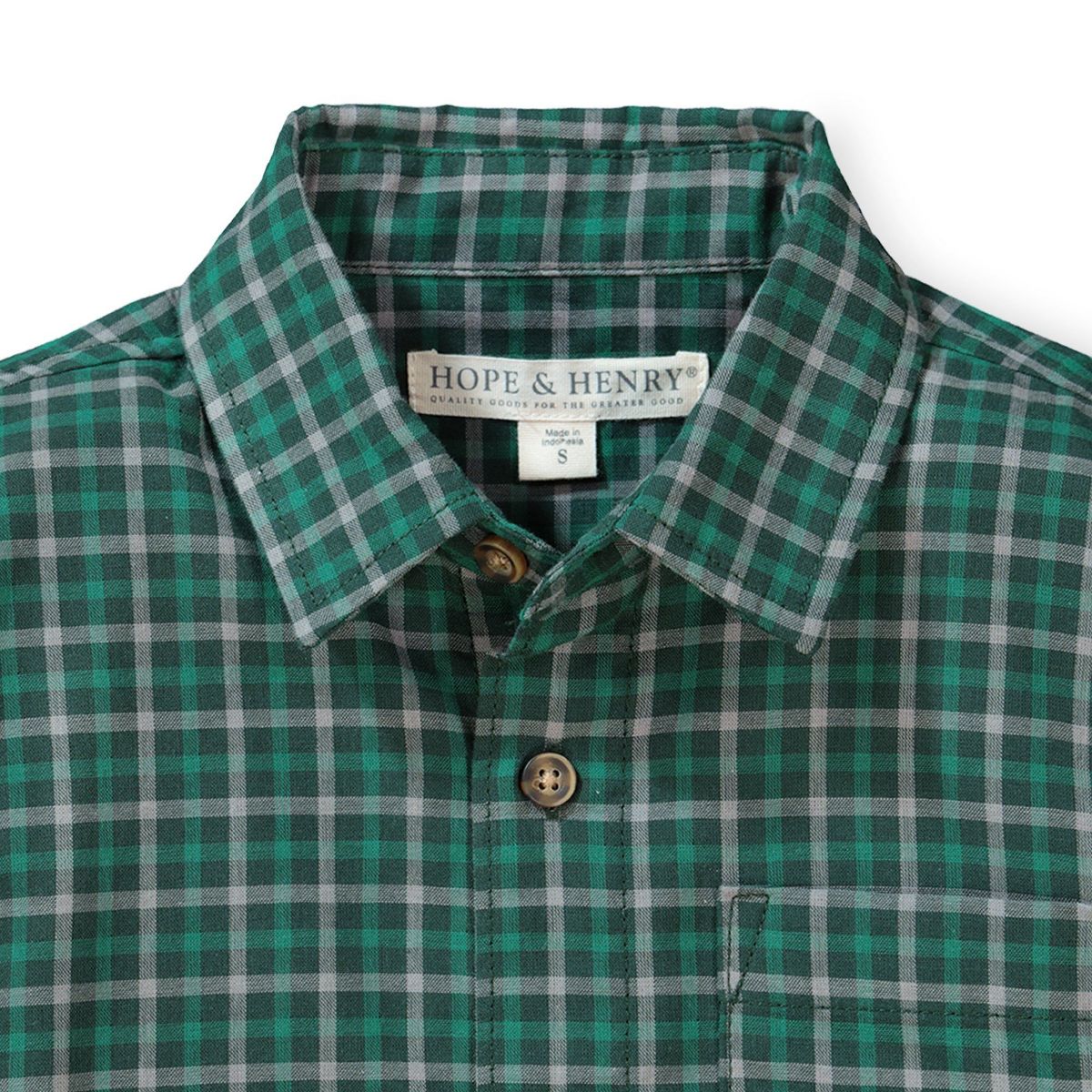 Hope & Henry Boys' Convertible Double Weave Button Down Shirt, Infant - thumbnail 2
