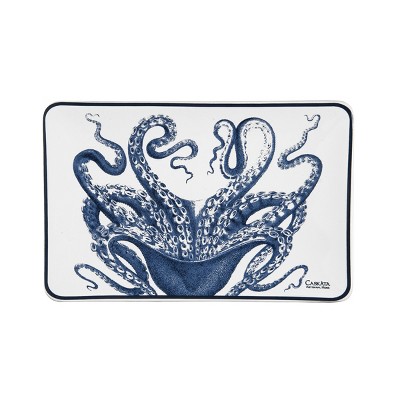 Beachcombers Blue & White Octopus Ceramic Tray – Small Coastal Accent